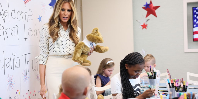 Melania Trump Visits with Patients at Washington Children’s Hospital