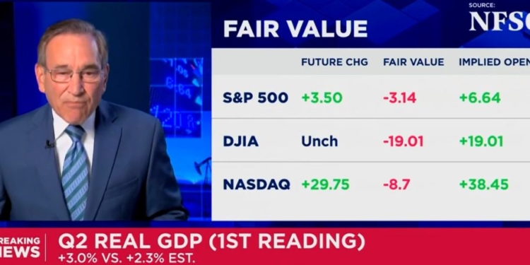 CNBC’s Rick Santelli Touts ‘Better Than Expected’ GDP Numbers Under Trump