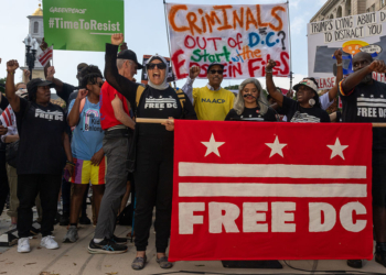 Protest Takes Place In DC Following Trump’s Statement On DC Crime