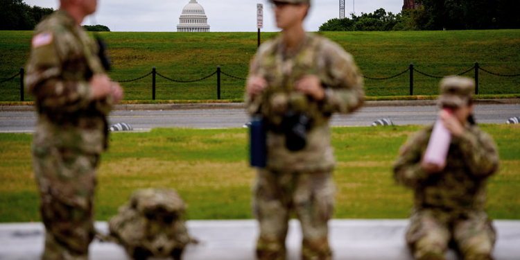 Person Trapped After Colliding with National Guard Vehicle Near US Capitol