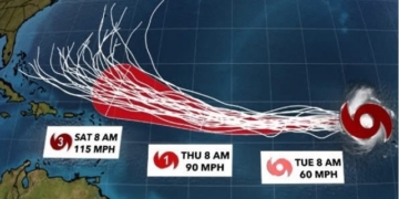 Tropical Storm Erin Could Become First Major Hurricane of Atlantic Season As It Heads Towards US