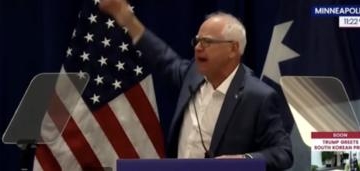 Tim Walz Screeches About GOP’s ‘Stupid Frickin’ Red Hat’ During Angry Rant