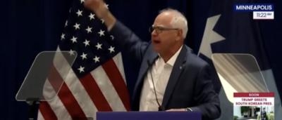 Tim Walz Screeches About GOP’s ‘Stupid Frickin’ Red Hat’ During Angry Rant