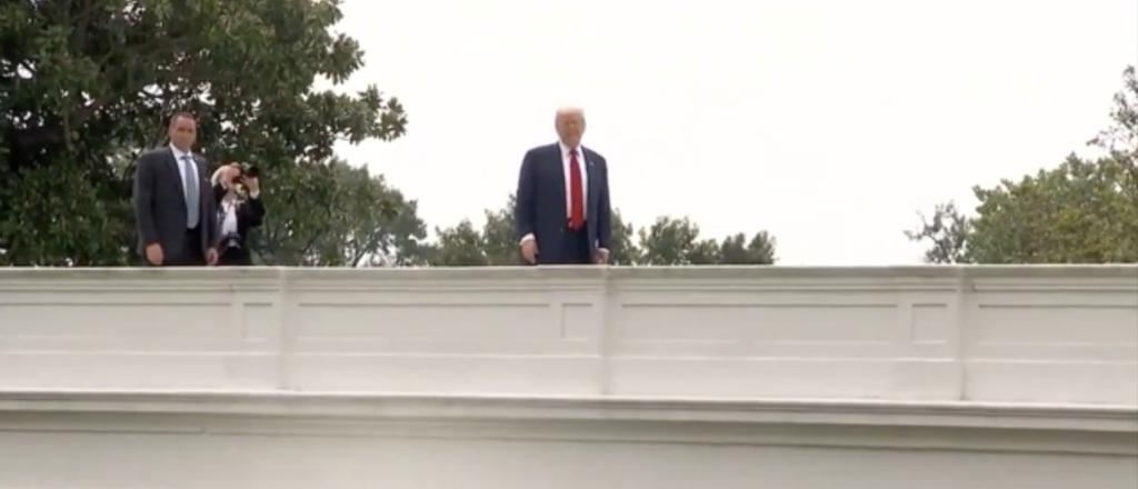 Trump Proves Yet Again He Will Take Questions From Anywhere—Even The White House Roof