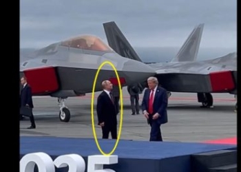 Watch As Trump Shows Off America’s Military Might To Putin With Fighter Jet Flyover