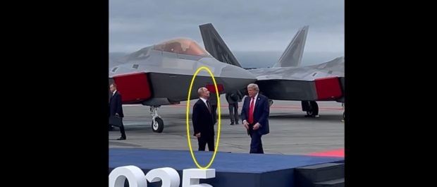 Watch As Trump Shows Off America’s Military Might To Putin With Fighter Jet Flyover