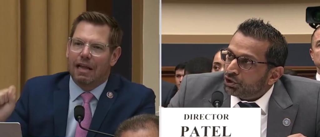 ‘Bullsh*t’: Kash Patel Erupts At Eric Swalwell During Heated Hearing Exchange