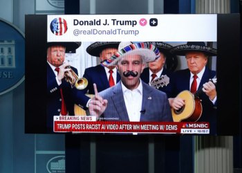 AI Video Shows Trump Tossing ‘Trump 2028’ hat at Jeffries