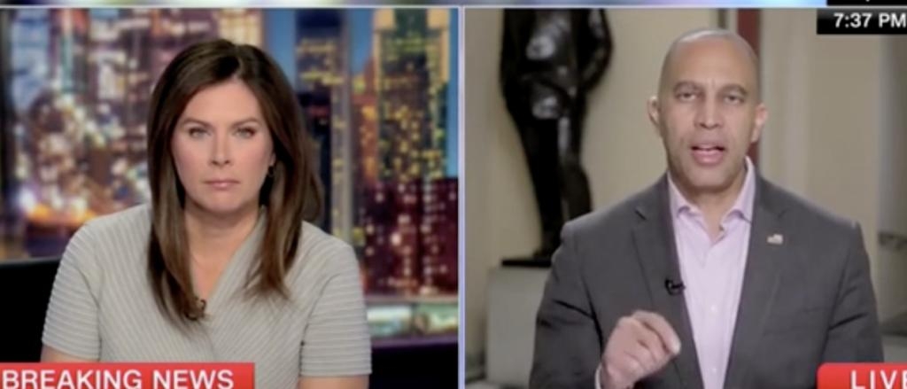 CNN Forces Hakeem Jeffries To Spend An Entire Minute Talking About AI Video Of Trump Dropping Poop On Protesters