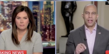 CNN Forces Hakeem Jeffries To Spend An Entire Minute Talking About AI Video Of Trump Dropping Poop On Protesters
