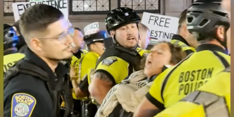 Violent Pro-Palestinian Oct. 7 Protest Leaves Four Boston Officers Hospitalized