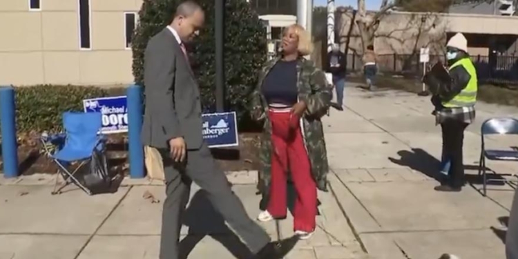 Blood-Lusting Democrat Gives Voters One Last Cringe Interaction After Awkward Encounter With Dog