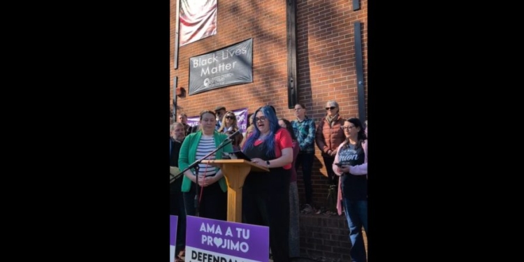 Blue-Haired Teachers’ Union Leader Blasts ICE As Conga Line Of Liberals Pile On Trump Admin