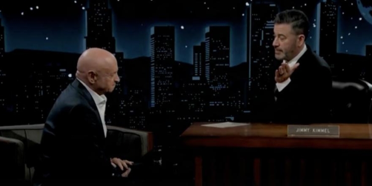 Mark Kelly, Jimmy Kimmel Commiserate Over War Department’s Investigation Into Seditious Six