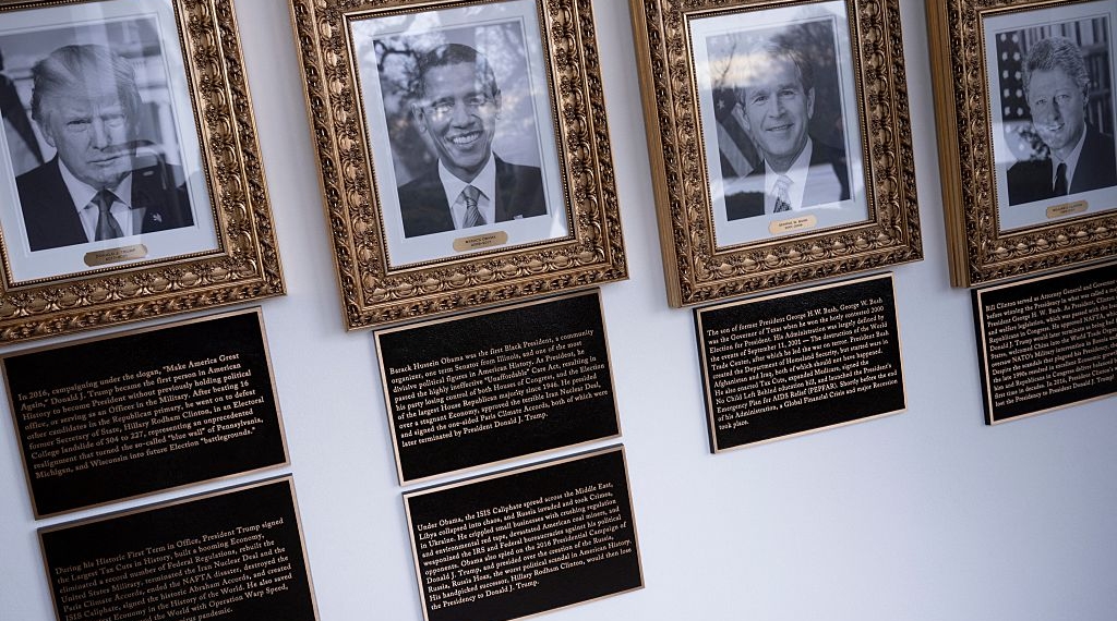 Trump’s White House Walk of Fame Sparks Headlines With Fiery Plaques Targeting Biden, Obama, Clinton