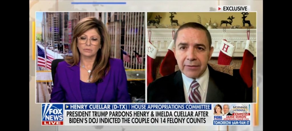 Pardoned Dem Rep. Henry Cuellar Claims Biden DOJ Attempted To Bribe, Entrap Him