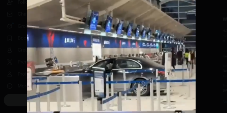 Car Smashes Through Detroit Airport Terminal, Driver Rants as Security Swarms Scene