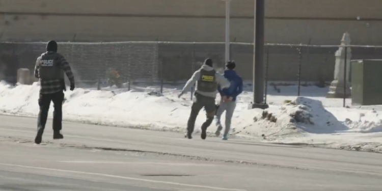 Watch: Cuffed Migrant’s Icy Escape Ends in Painful Fall as ICE Operations Continue in Minneapolis