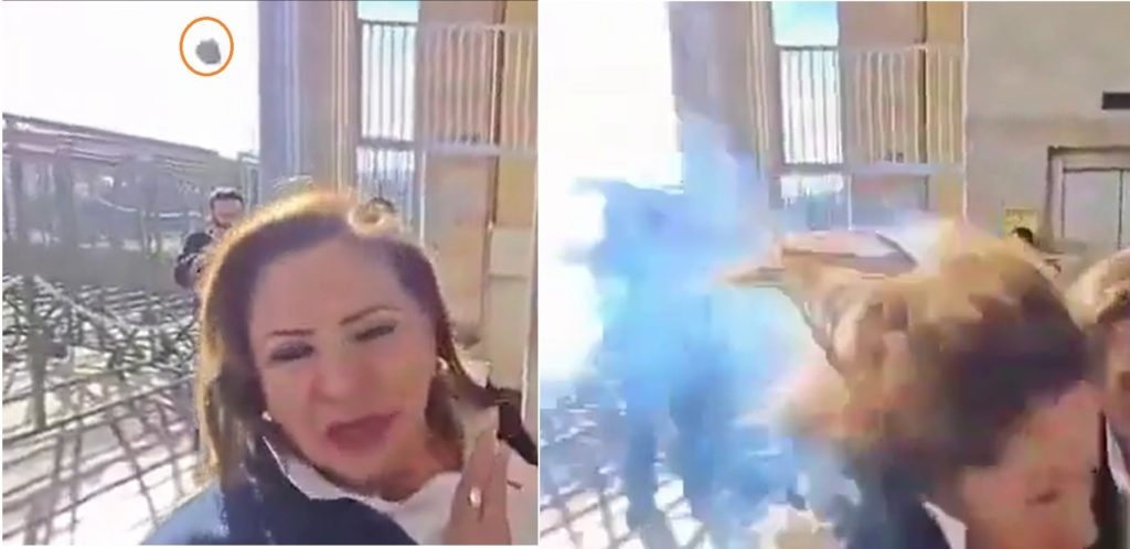 Cameraman Catches Moment Grenade Hits Congresswoman, Explodes On Head
