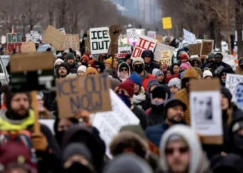 Demonstrations Take Place In Minneapolis Following ICE Involved Shooting