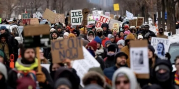 Demonstrations Take Place In Minneapolis Following ICE Involved Shooting
