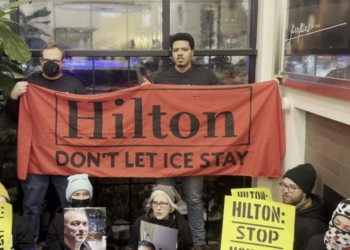 Police Arrest Protestors in NYC Following Demonstration At Hilton Garden Inn