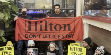 Police Arrest Protestors in NYC Following Demonstration At Hilton Garden Inn