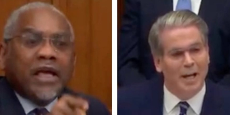 Chaos Ensues When Dem Rep Screams At Scott Bessent For A Minute Straight