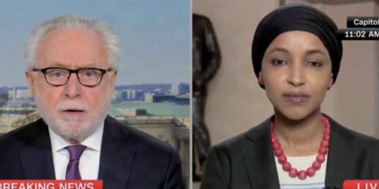 CNN’s Wolf Blitzer Presses Ilhan Omar About Her Behavior During Trump’s State Of The Union