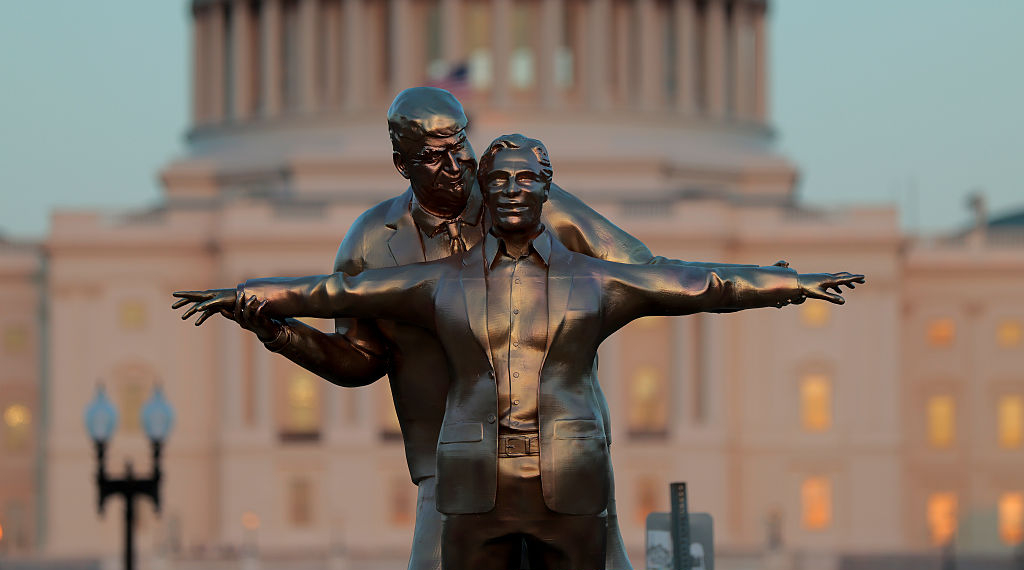 Trump, Epstein Satire Statue Erected in DC