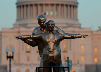 Trump, Epstein Satire Statue Erected in DC