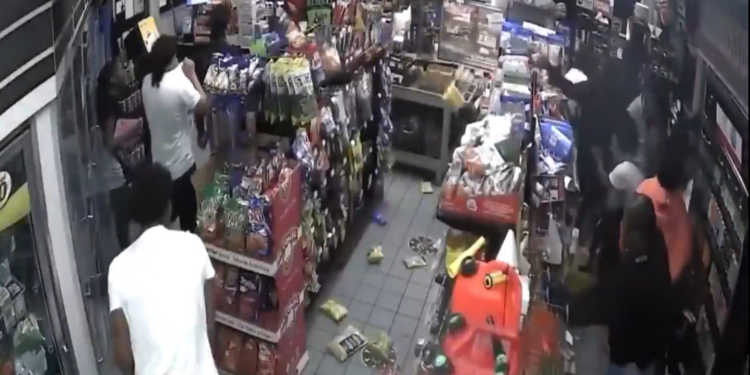 Teen Mob Trashes Sacramento Gas Station Store