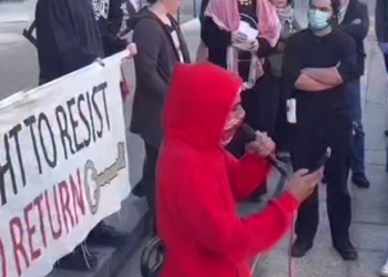 ‘Appalling’ Video Shows Protesters Cheer American Troops Returning Home From Iran War ‘In Caskets’