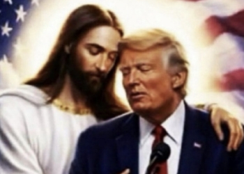 Trump Posts Image of Him With Jesus