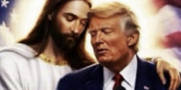 Trump Posts Image of Him With Jesus
