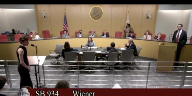 California’s Most Degenerate Lawmaker Listens Stone Faced As Man Describes Horrors Of Minor Trans Procedures