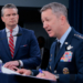 Hegseth, Caine Talk ‘Kamikaze Dolphins’ in Media Briefing 