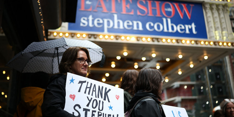 Trump Hints Colbert Is Not the Last to Fall