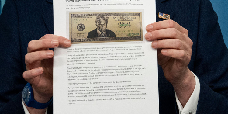 Hillary Clinton Takes Jab at $250 Bill Featuring Trump
