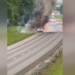 Fireworks Trailer Erupts in Explosive Highway Chaos